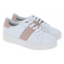 Geox Skyely D35QXB Trainers - White/Nude Leather