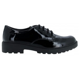 Geox Casey GC J0420C School Shoes - Black Patent