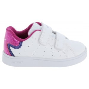 Geox B Eclyper B365MA Trainers - White/ Fuchsia Synthetic