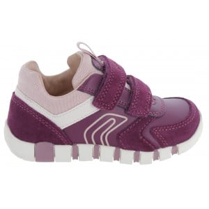 Geox B Iupidoo B3558C Trainers - Dark Purple/Rose Synthetic