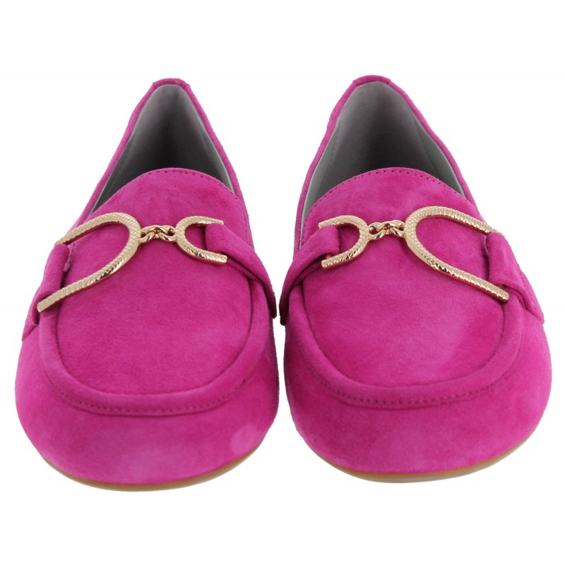 Palmaria Woman's Loafers - Fuchsia Suede