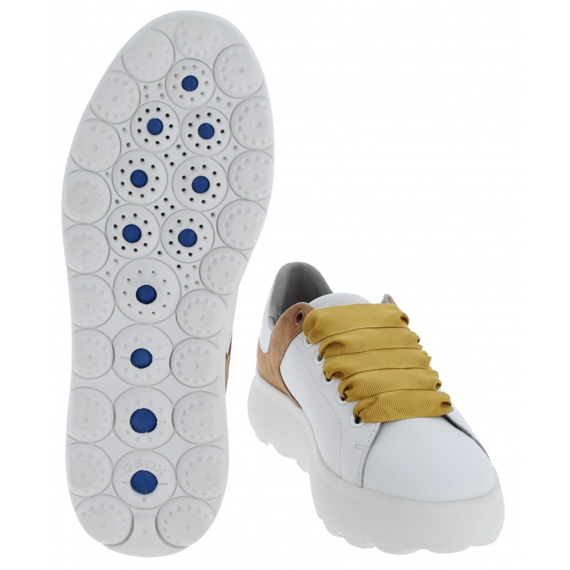 Spherica EC4.1 Woman's Sneakers - White / Cognac Leather