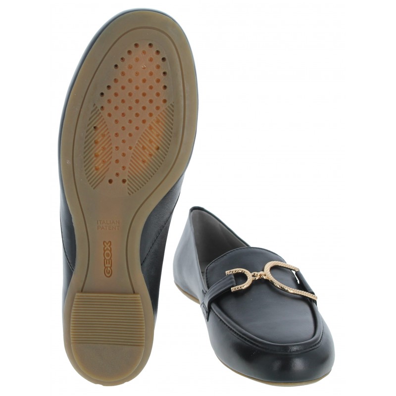 Palmaria Woman's Loafers - Black Leather