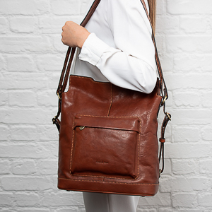 Gianni Conti 913194 Handbag - Cognac Leather