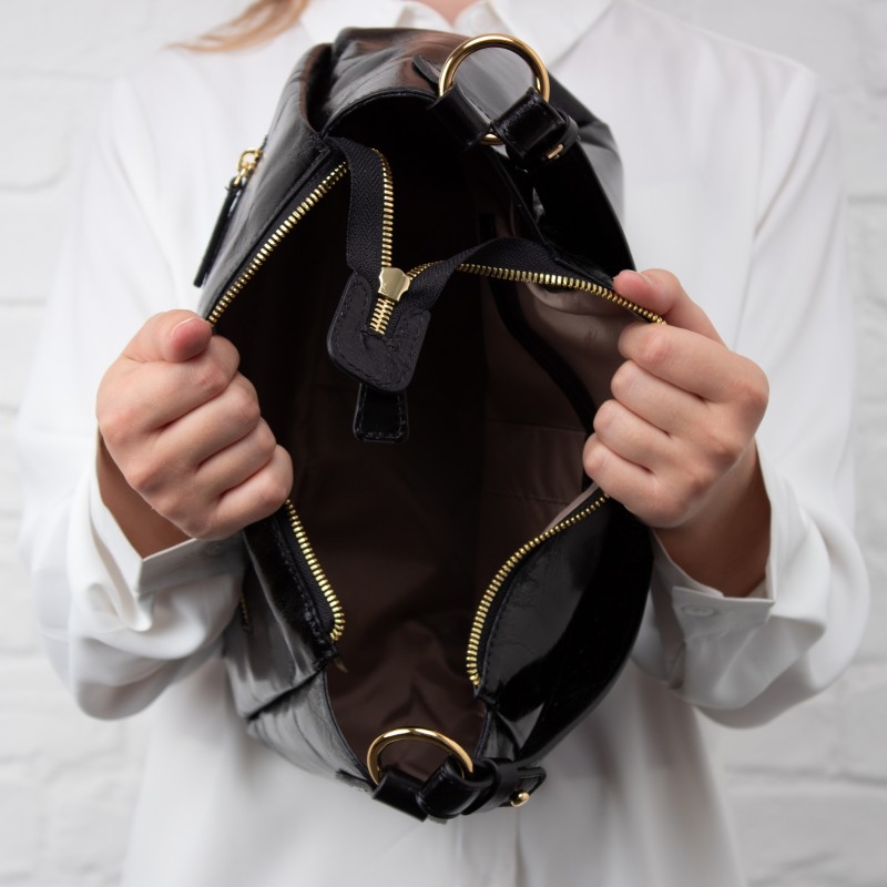 1764618 Shoulder Bag - Nero Leather