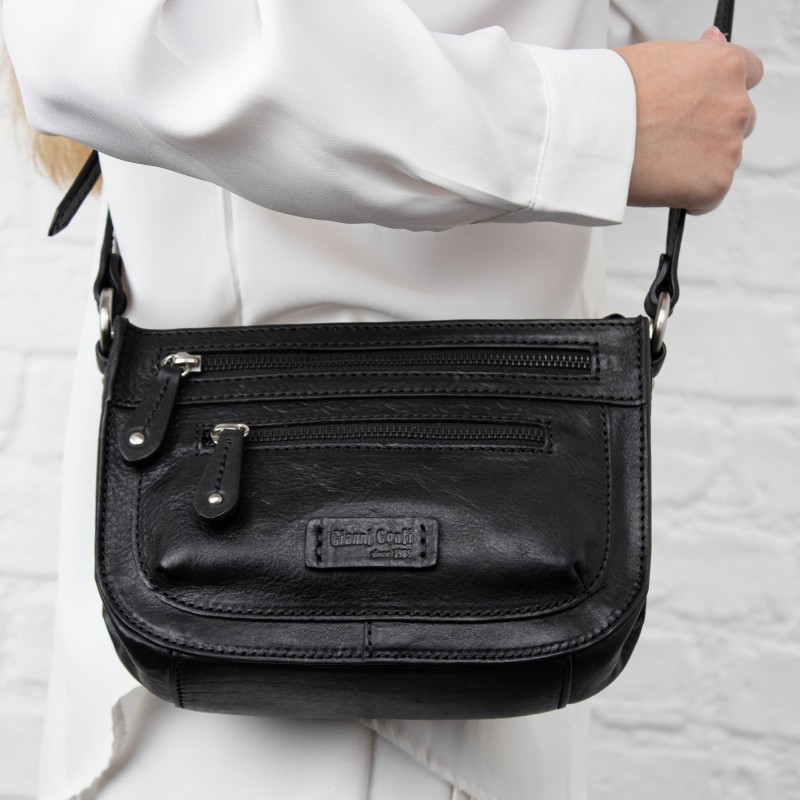 9440545 Crossbody Bag - Black Leather