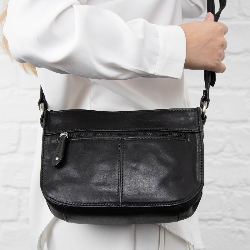9440545 Crossbody Bag - Black Leather
