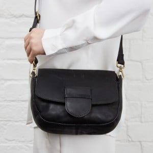 Gianni Conti 4704668 Shoulder Bag - Black Leather