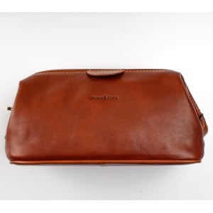 Gianni Conti 915022 Washbag - Cognac Leather