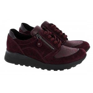Waldlaufer Hiroko H64007 Trainers - Burgundy Leather Waldlaufer Hiroko H64007 Trainers - Burgundy Leather