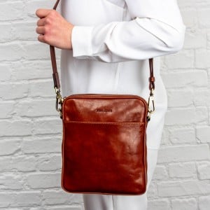 Gianni Conti 912154 Shoulder Bag - Cognac Leather