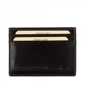 Gianni Conti 707188 Card Holder - Black Leather
