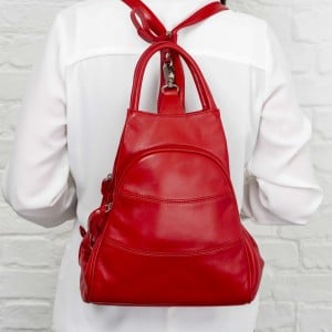 Gianni Conti 584849 Backpack - Rosso Leather