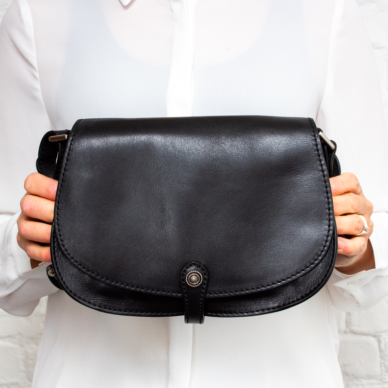 6553631 Handbag - Black Leather