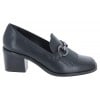 Golden Boot Forestina 78006 Heeled Loafers - Black Leather