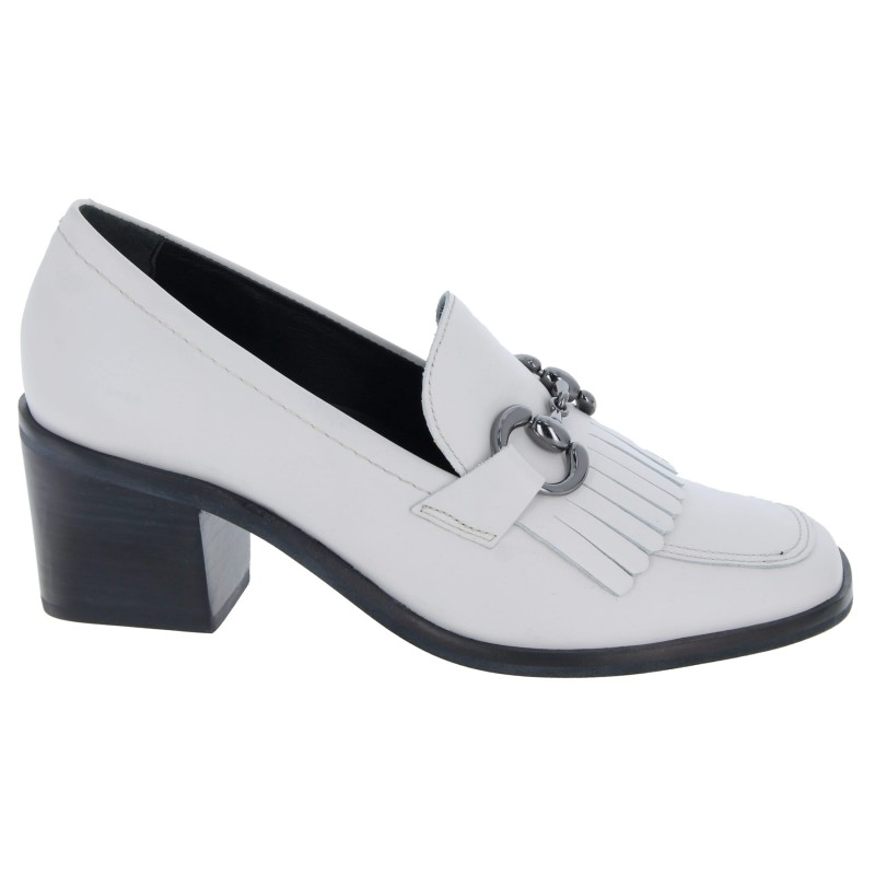 Golden Boot Forestina 78006 Heeled Loafers - Cream Birch Leather