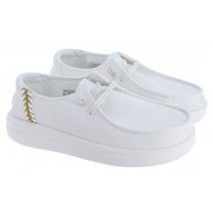 Hey Dude Wendy Rise Perf Canvas 43682 - White