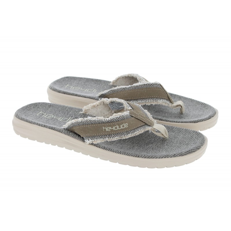 Hey Dude Jax Men s Flip Flops in beige 