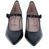 Aitana HI222378 Bar Court Shoes - Black Leather