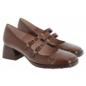 Hispanitas Marsella HI254381Heeled Mary Jane Shoes - Avellana Brown Patent
