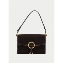 Hispanitas Bolsos BI264945 Shoulder Bag - Espresso Suede