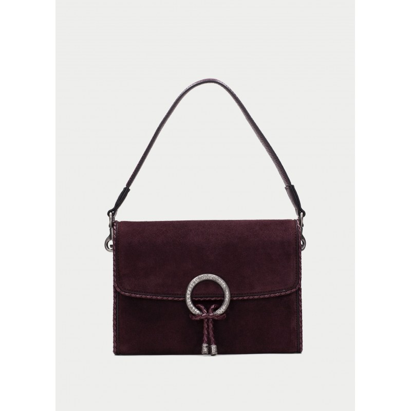 Bolsos BI264945 Shoulder Bag - Burgundy Suede