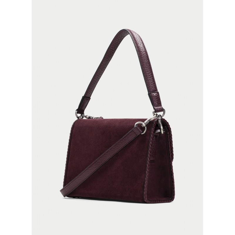 Bolsos BI264945 Shoulder Bag - Burgundy Suede