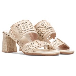 Hispanitas Orquidea RHV264747 Heeled Mules - Cream Leather