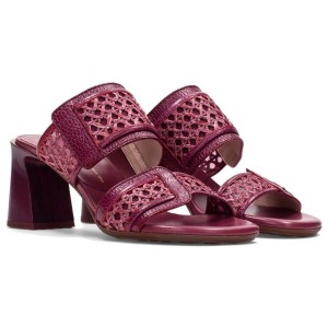 Hispanitas Orquidea RHV264747 Heeled Mules - Cherry Leather