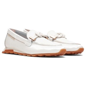 Hispanitas Zinnia HV264662 Sport Moccasins - White Leather