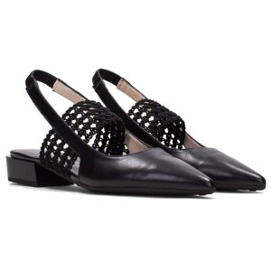 Hispanitas Lila HV264778 Slingbacks - Black Leather