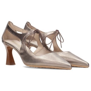 Hispanitas Giorgia HV264802 Heeled Shoes - Metal Taupe Leather