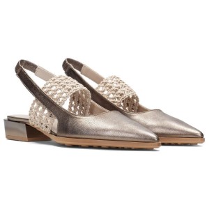 Hispanitas Turin HV264866 Slingbacks - Taupe Metal Leather