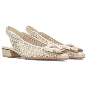 Hispanitas Azucena RHV264658 Slingbacks - White Leather