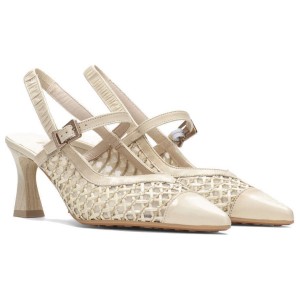 Hispanitas Giorgia RHV264671 Slingbacks - Cream Leather