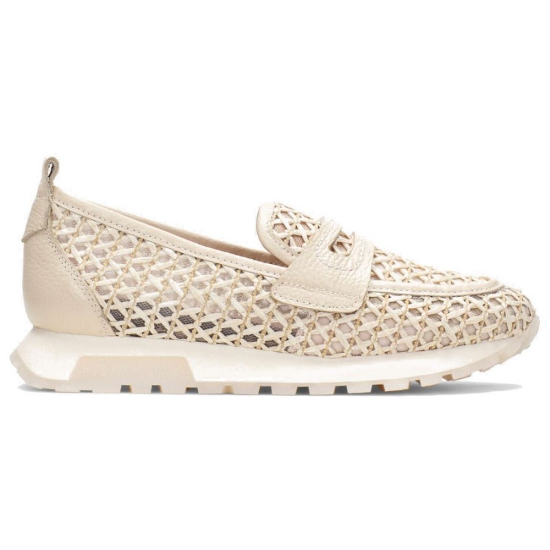 Oregon RHV264856 Sport Moccasins - Cream Leather