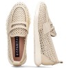 Oregon RHV264856 Sport Moccasins - Cream Leather