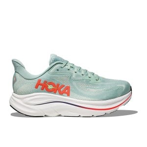 Hoka M Clifton 10 Trainers - Sage / Neon Flame