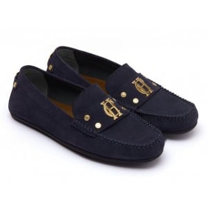 Holland Cooper The Driving Loafer - Ink Navy Suede