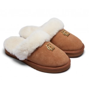 Holland Cooper HC Shearling Slipper - Tan Suede