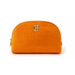 Holland Cooper Chelsea Make Up Bag - Orange Croc