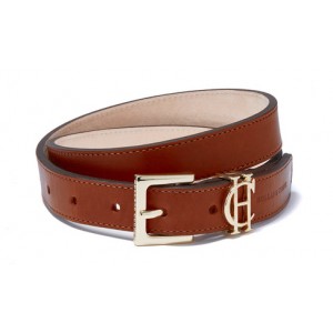 Holland Cooper HC Slim Logo Belt - Tan Leather