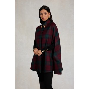 Holland Cooper Knightsbridge Cape - Mulberry Tartan 