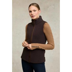 Holland Cooper Country Fleece Gilet - Chocolate