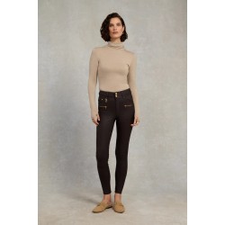 Holland Cooper Coated Jodhpur Jean - Chocolate