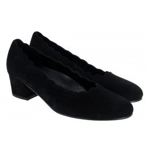 Gabor Gigi 72.221 Court Shoes - Black Suede