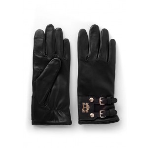 Holland Cooper Monogram Leather - Gloves Black Leather