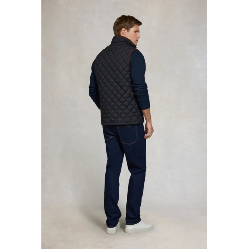 Mens Country Quilted Gilet - Ink Navy