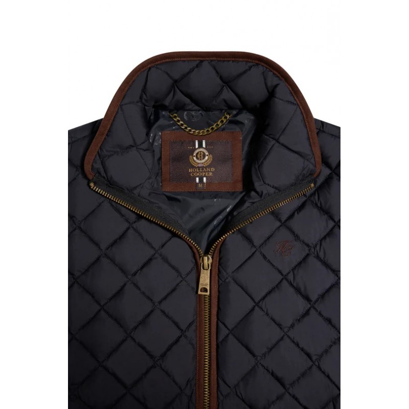 Mens Country Quilted Gilet - Ink Navy