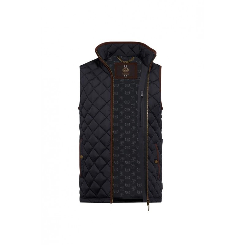 Mens Country Quilted Gilet - Ink Navy